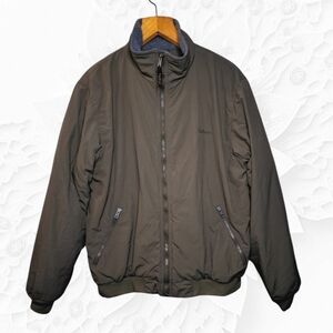 LL Bean Green Full Front Zip Coat Men's Regular Large 